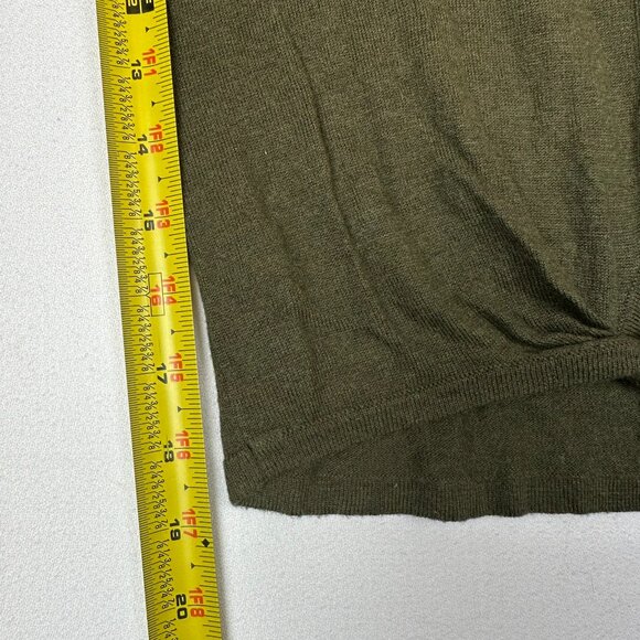 Madewell Fine Gauge Tie Front Sweater in Foliage Green - Picture 4 of 7